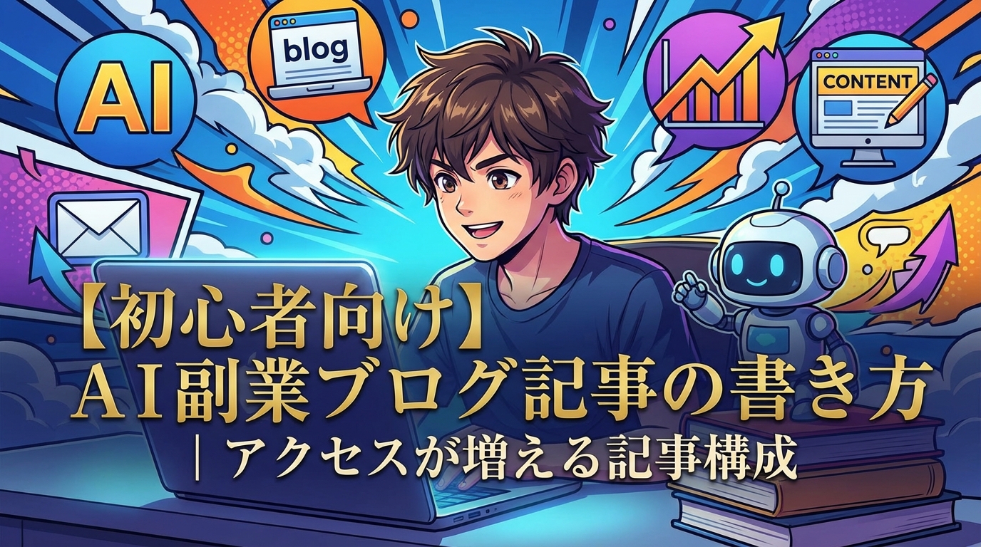 【初心者向け】AI副業ブログ記事の書き方｜アクセスが増える記事構成