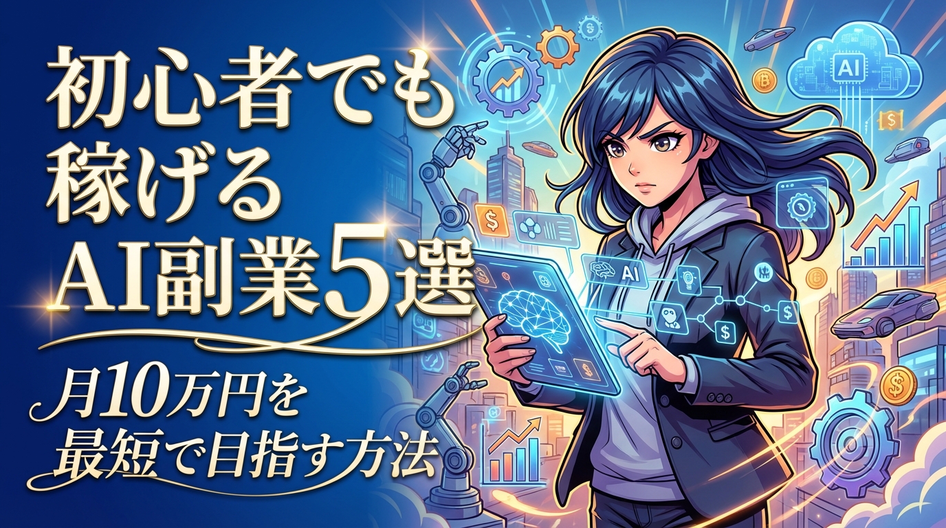 初心者でも稼げるAI副業5選｜月10万円を最短で目指す方法