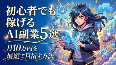 初心者でも稼げるAI副業5選｜月10万円を最短で目指す方法