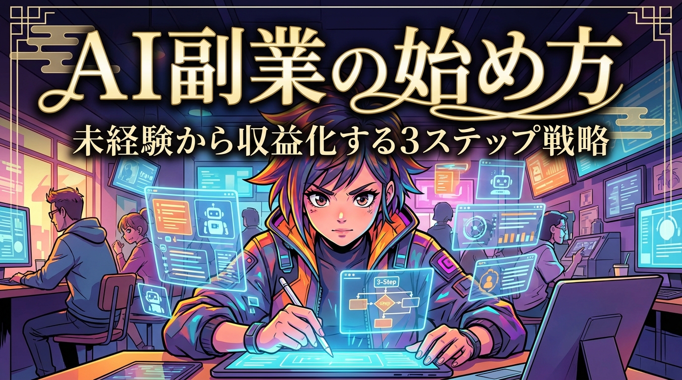 AI副業の始め方｜未経験から収益化する3ステップ戦略
