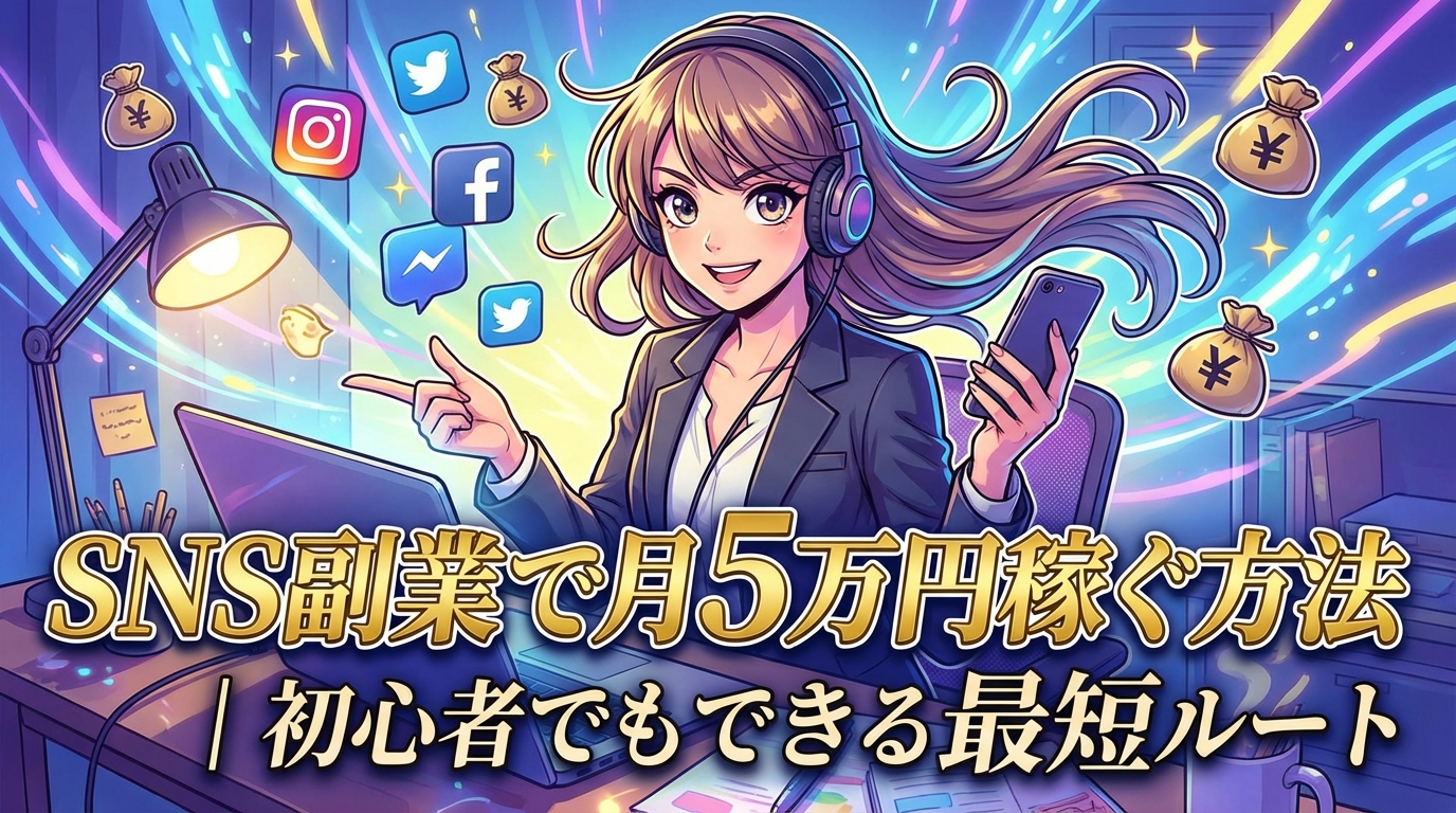 SNS副業で月5万円稼ぐ方法｜初心者でもできる最短ルート