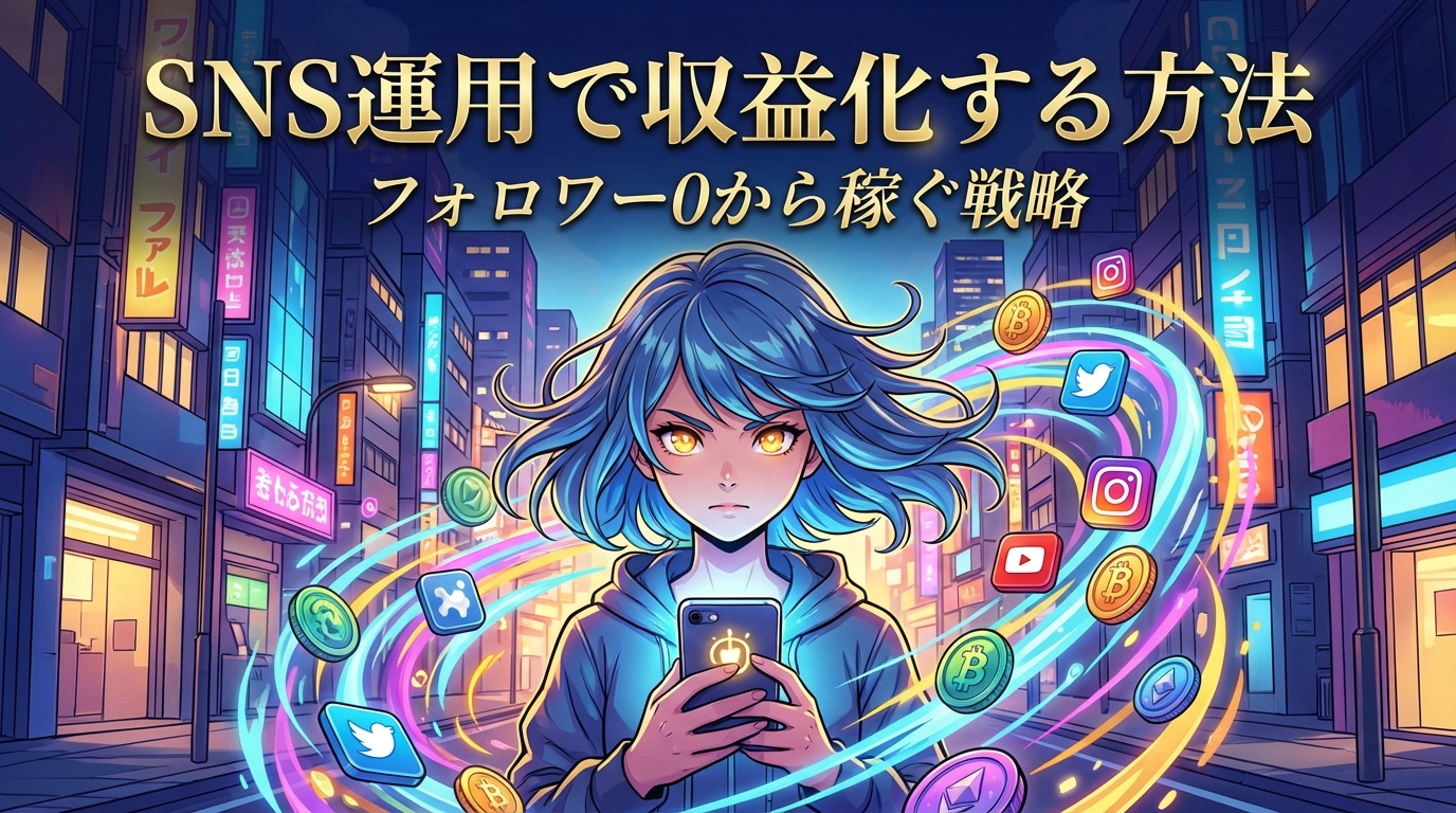 SNS運用で収益化する方法｜フォロワー0から稼ぐ戦略