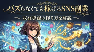 バズらなくても稼げるSNS副業｜収益導線の作り方を解説