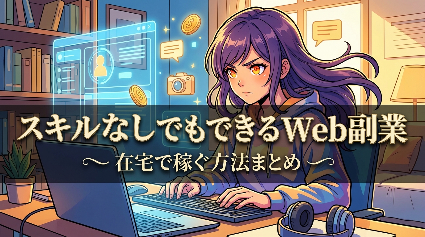 スキルなしでもできるWeb副業｜在宅で稼ぐ方法まとめ