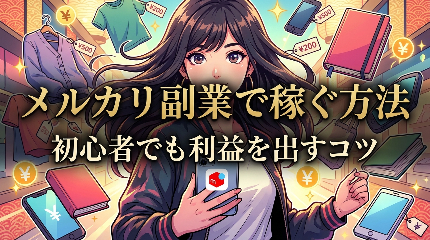 メルカリ副業で稼ぐ方法｜初心者でも利益を出すコツ
