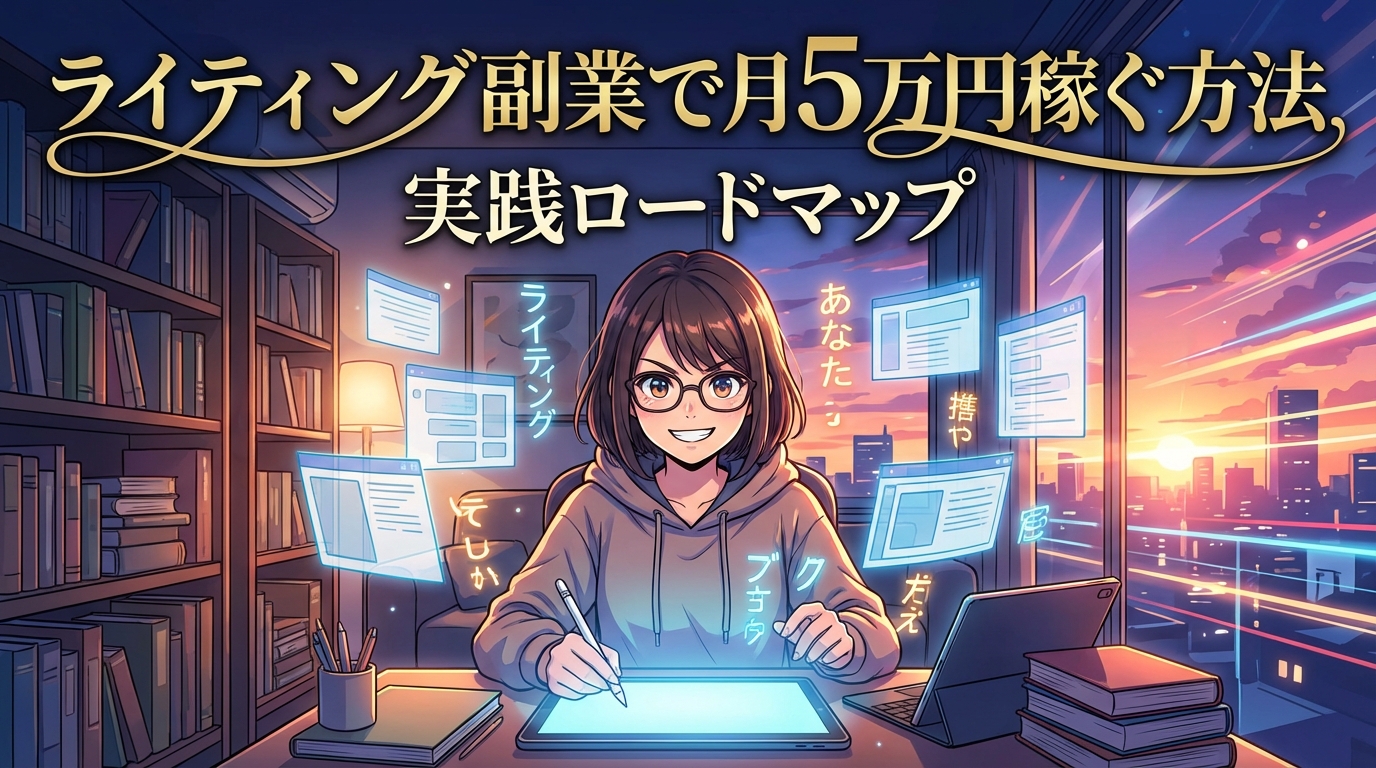 ライティング副業で月5万円稼ぐ方法｜実践ロードマップ